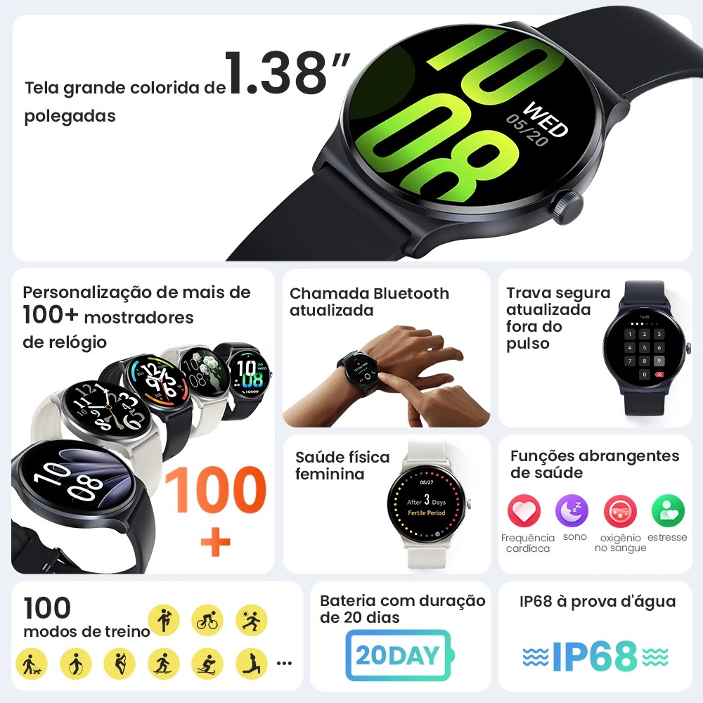 HAYLOU Solar Lite Voice Callin - Fall Detection Watch review and price