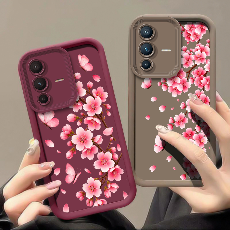 Pink Cherry Blossom Print Phon - Vivo V40 review and price